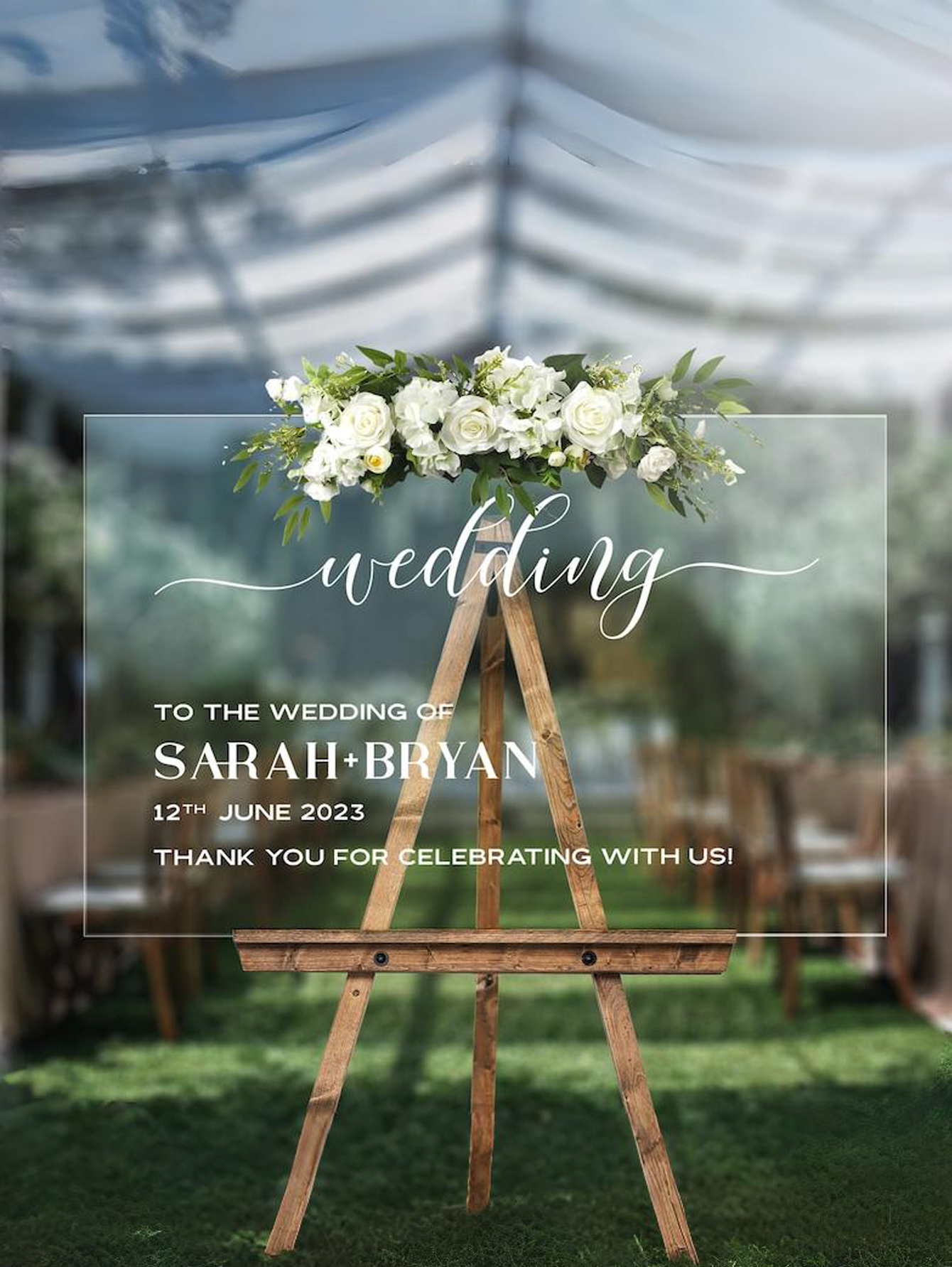 Customizable Acrylic Wedding Welcome Sign